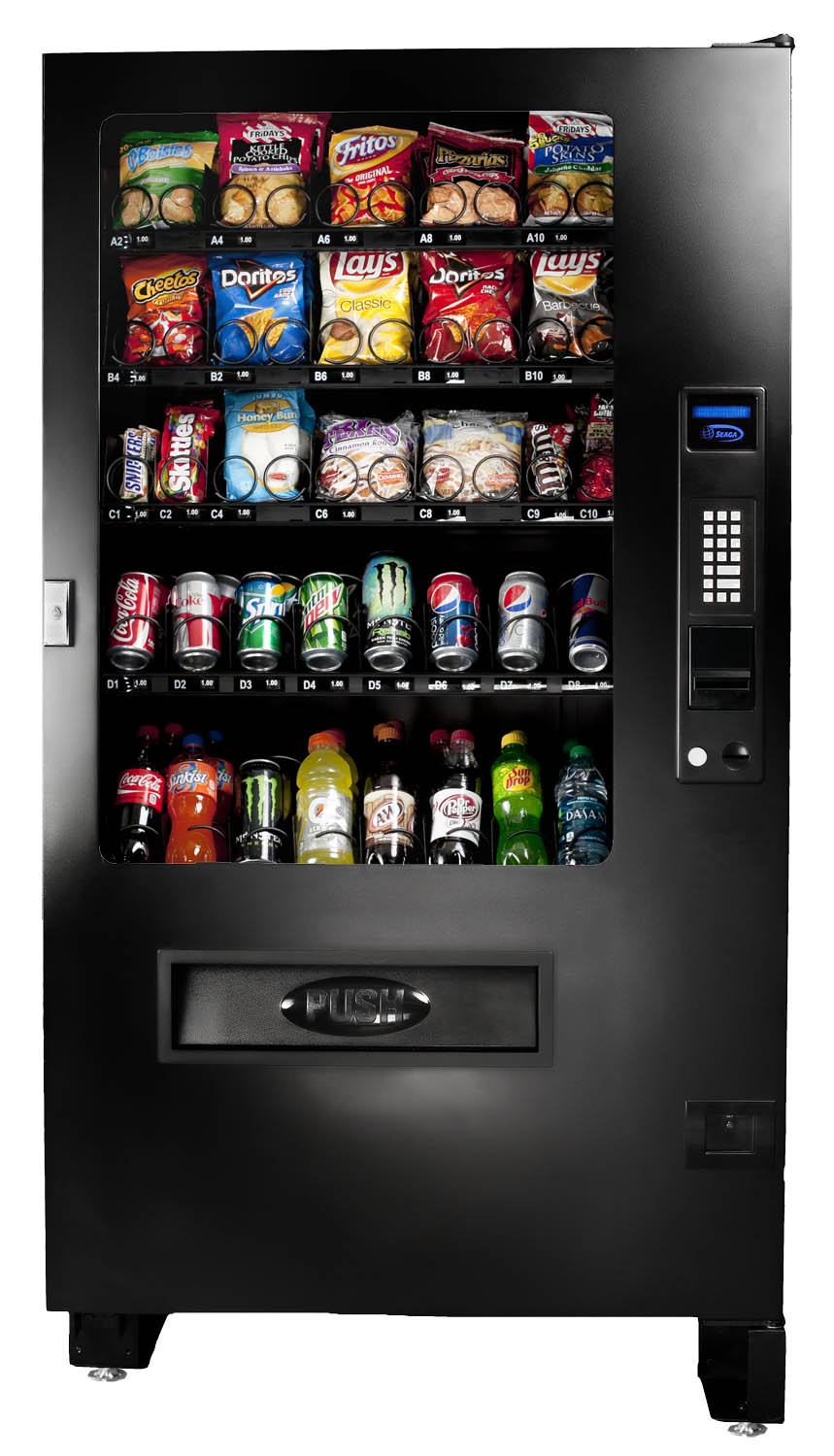 machine snack vending seaga drink combo soda snacks infinity refrigerated machines drinks cold selection rental service card unit candymachines wide