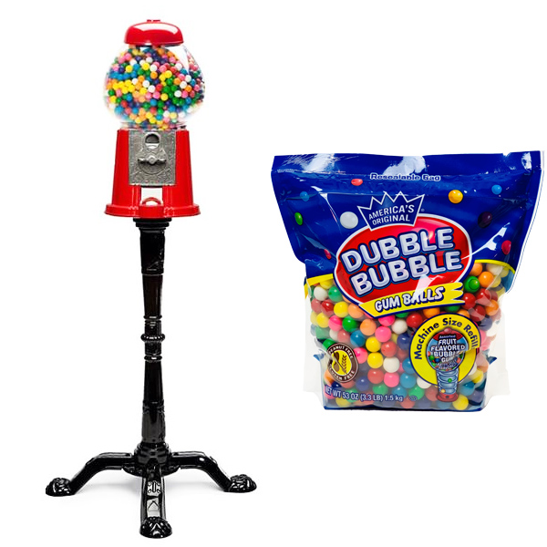 King Carousel Gumball Machine w/ Stand Gift Set