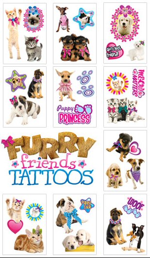 Furry Friends Vending Tattoos - Vending Machine Refills