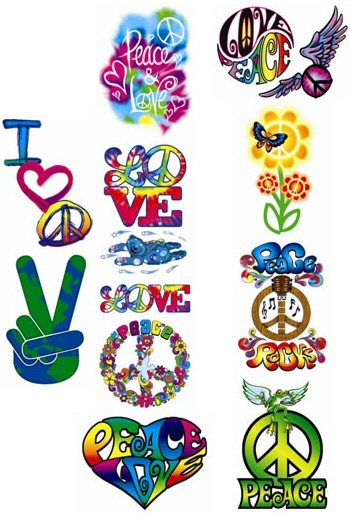 Peace Love Tattoos Temporary Vending Tattoos