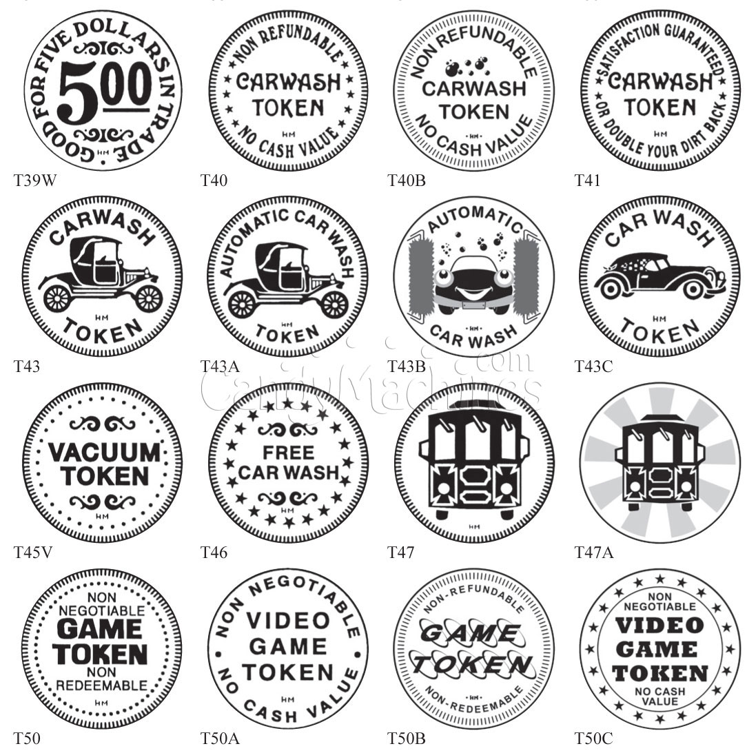 Vending Machine Tokens Custom Tokens