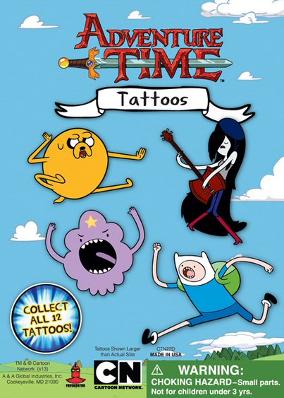 Adventure Time Temporary Tattoos