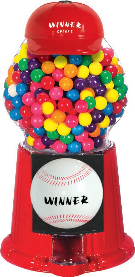 Baseball Gumball Dispensing Machine On Sale!