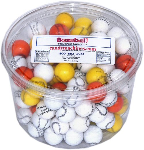 Buy Baseball Tub of Gumballs!