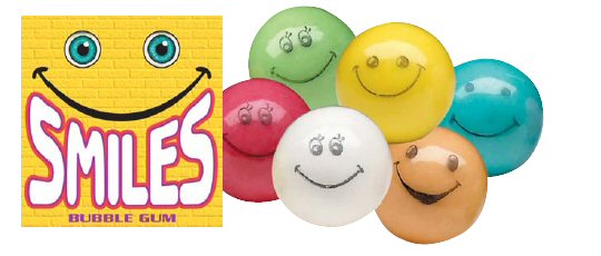 Smiley Face Vending Gumballs