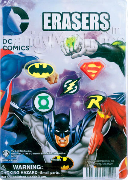 Stock Up on DC Comics Erasers!