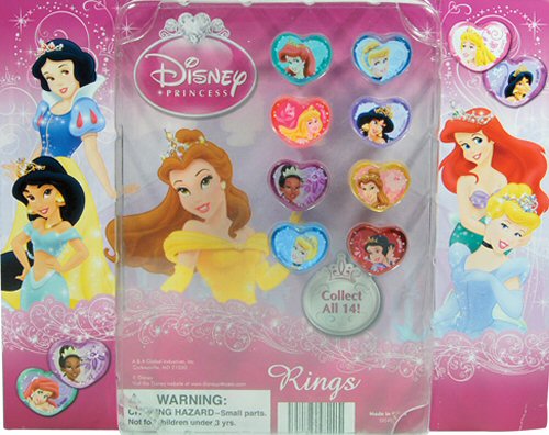Disney Princess Decal Acrylic Rings Vending Capsules Available Now!