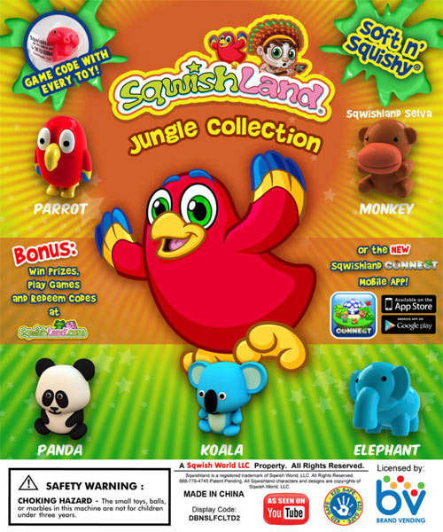 Sqwishland Jungle Mania Vending Capsules
