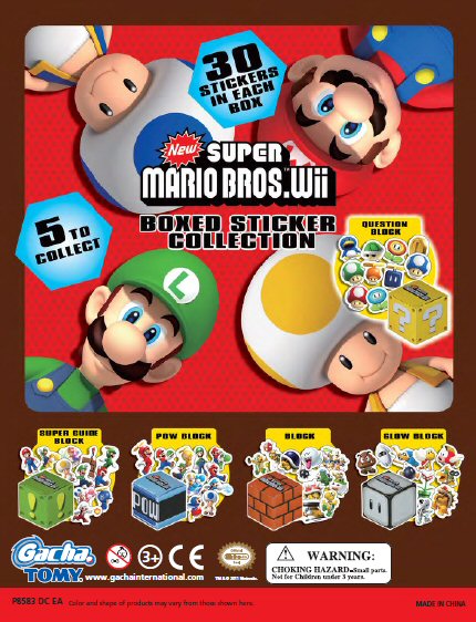 New Super Mario Sticker Boxes Vending Capsules!