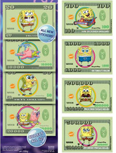 Sponge Bob Money Vending Stickers
