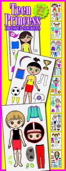 Teen Princess Dress-Up Vending Stickers Available Now!
