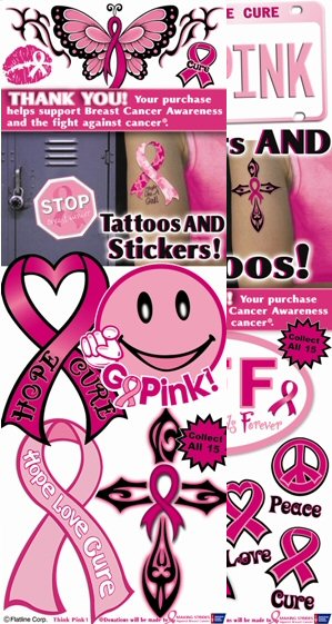 Buy Think Pink Vending Stickers!