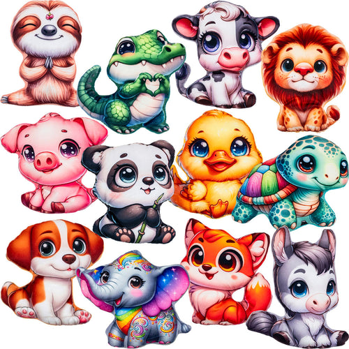 Big Eyed Animal 4in-5in Plush Asst (12pcs)