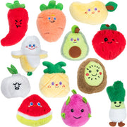Mini Fruit and Vegetable Plush Assortment (3in-4 in) 12 ct
