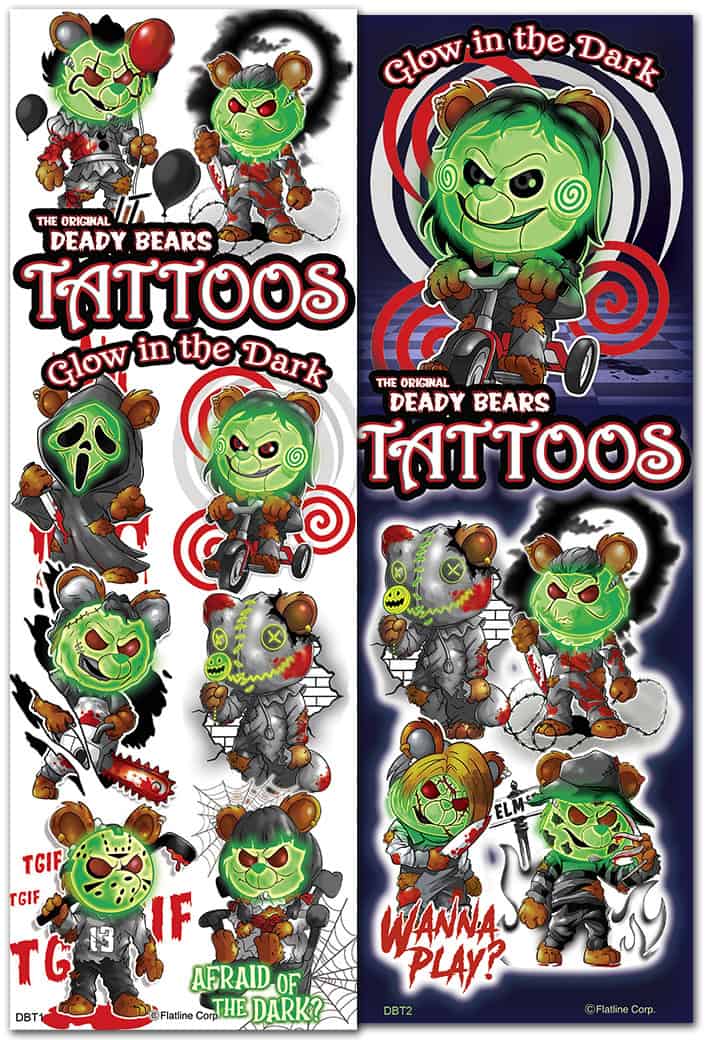 Deady Bears Temporary Tattoos (300 ct)