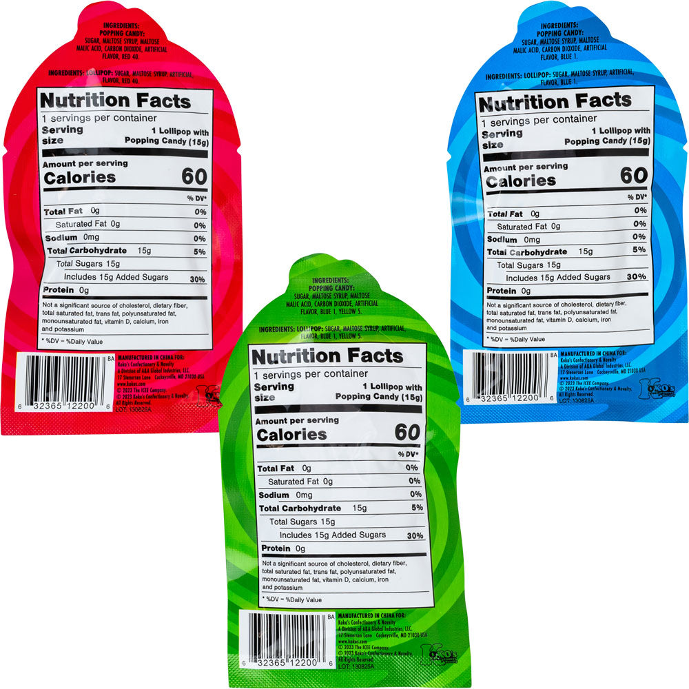 ICEE Popping Candy with Lollipops (18 ct)