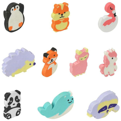 Animal Erasers in 1.1in Capsules (250pcs)
