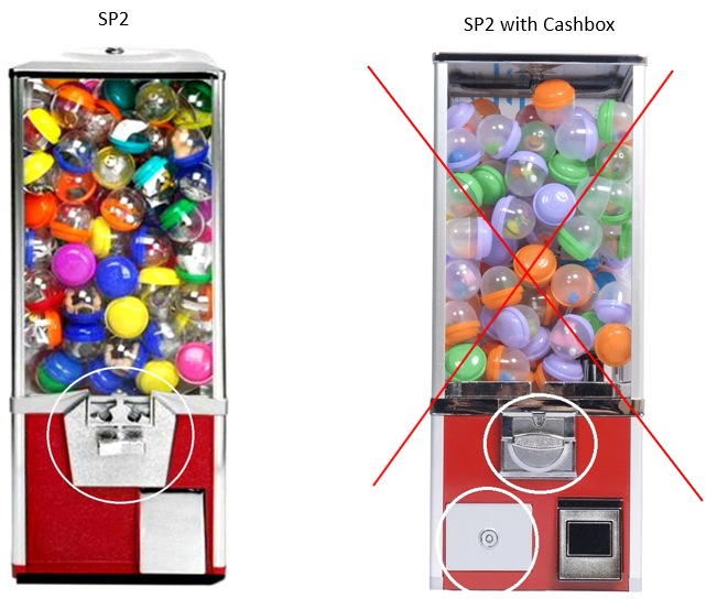 Super Pro 2 Toy Capsule Machine without Cashbox Coin Mechanism Replacement