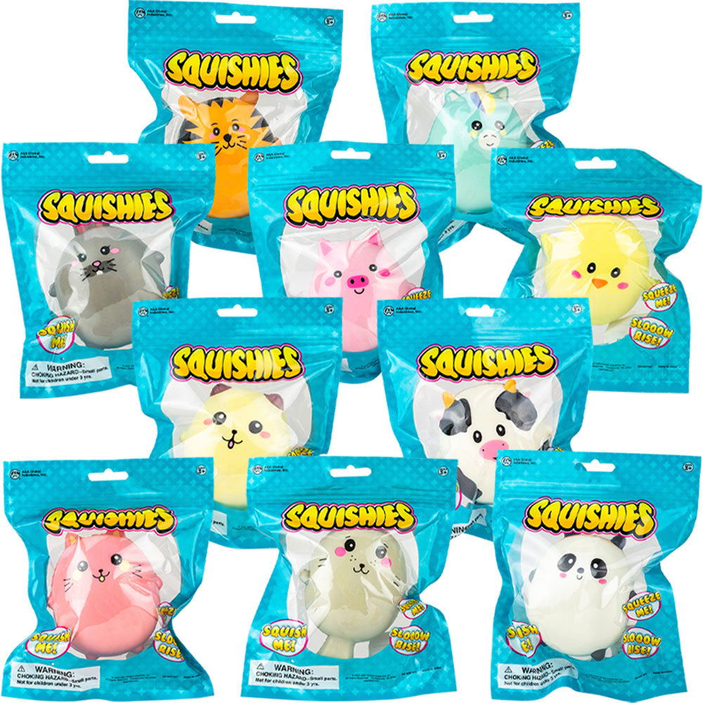 Squishy Slow Rise Foam Mix Bagged (144 ct) 4in-6in