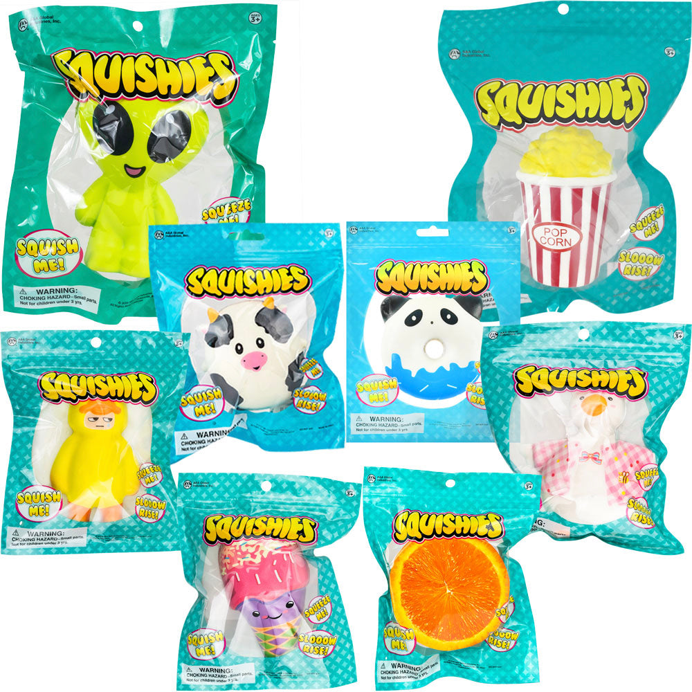 Squishy Slow Rise Foam Mix Bagged (144 ct) 4in-6in
