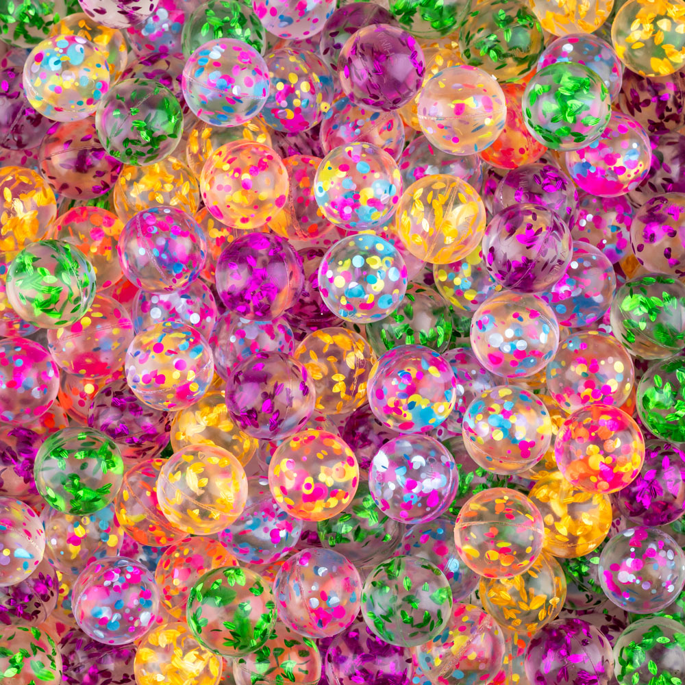 Confetti 27mm Vending Bouncy Balls