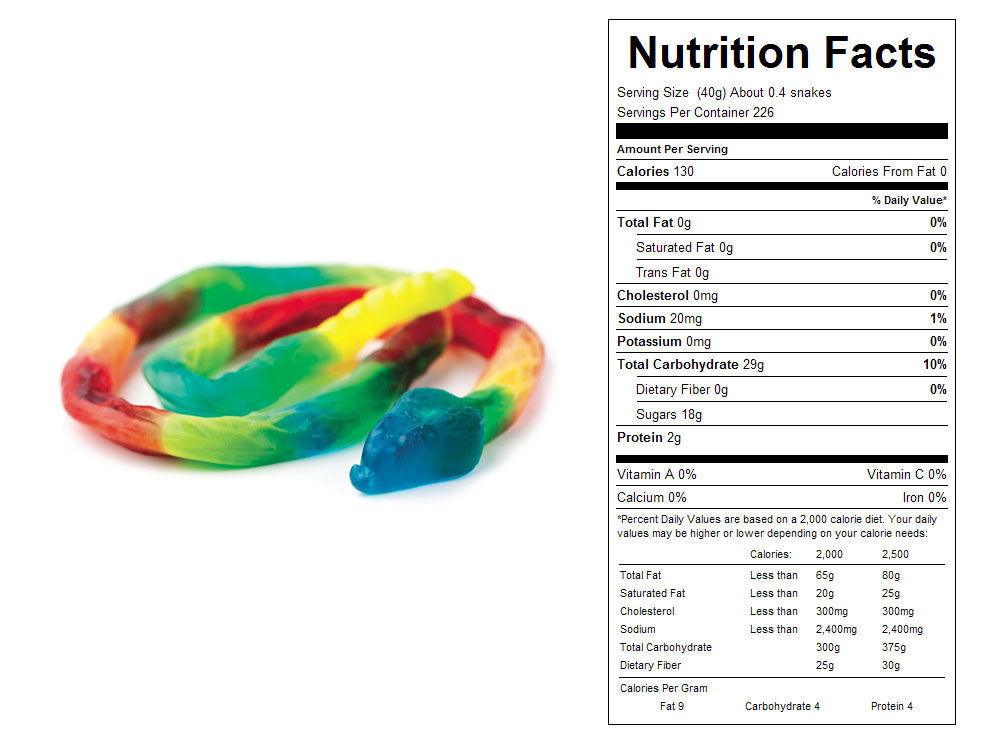 27 Giant Gummy Rattlesnake 20 lbs