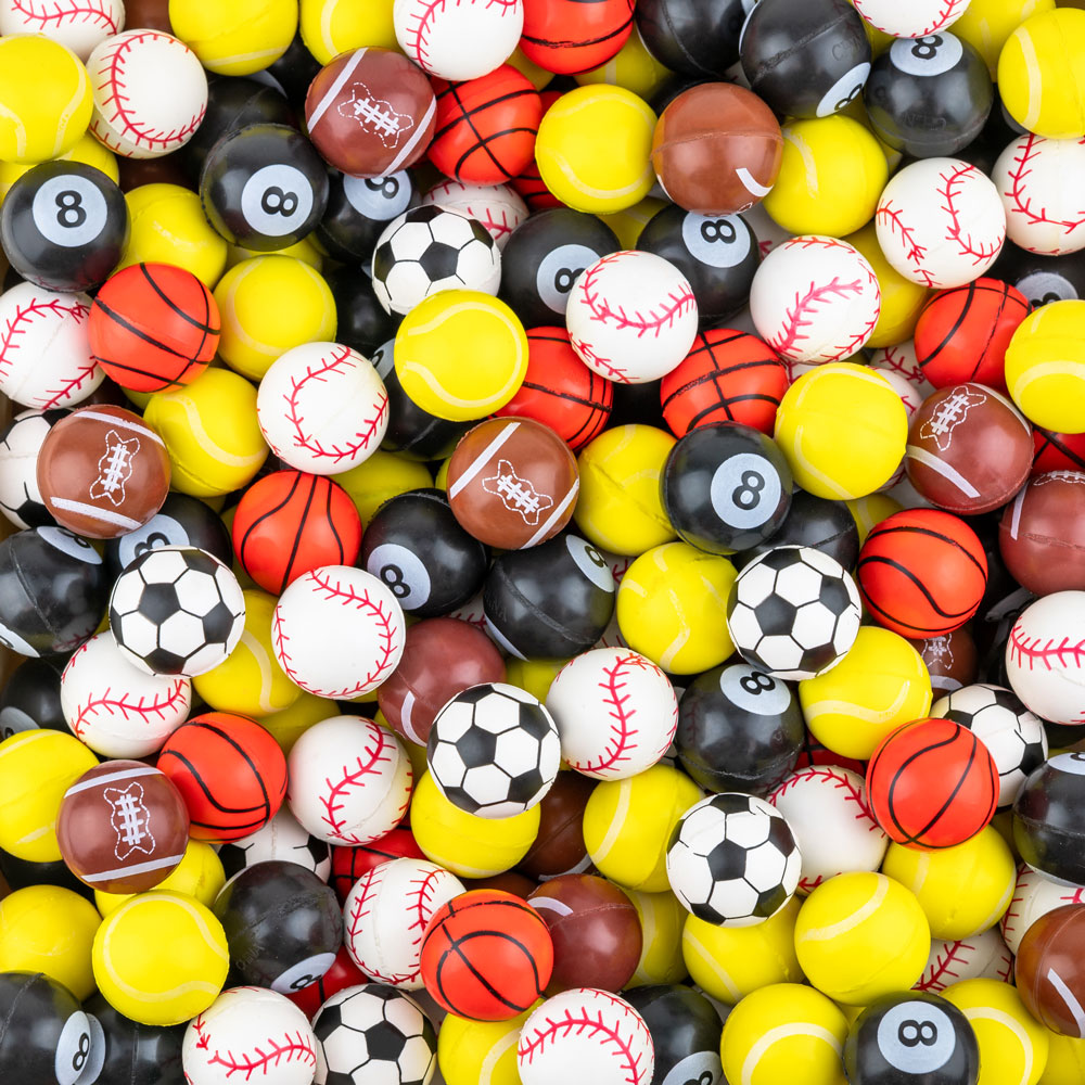 Sports 32mm Vending Bouncy Balls (100 ct)