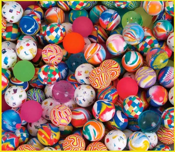 Assorted Mix 32mm Super Bouncy Balls (100 ct)