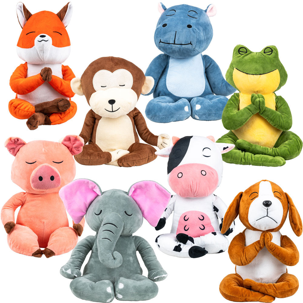 Medium Meditating Animals Plush Mix (40 ct) 11 inch