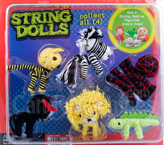 Animal String Dolls with Mini-Malz Figurines Vending Capsules (2-inch)