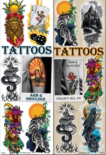 Arm & Shoulder Temporary Vending Tattoos (300 ct)