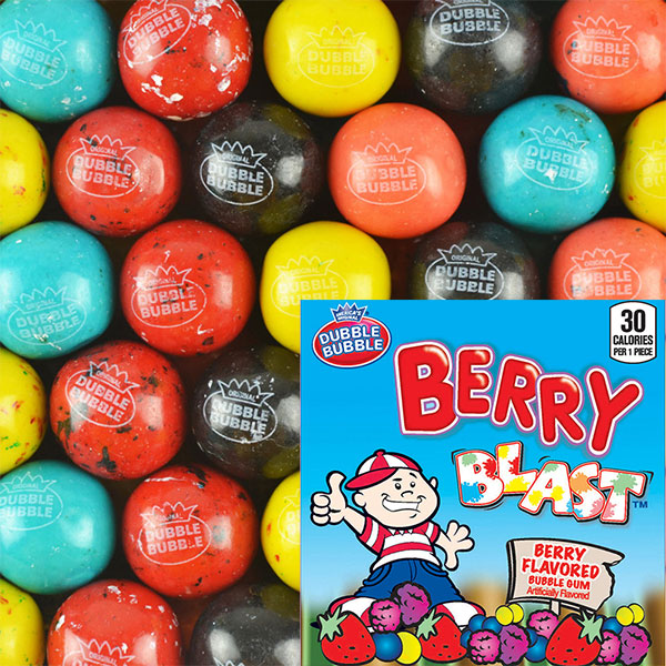 Dubble Bubble Berry Blast Gumballs, 1-inch (850 ct)
