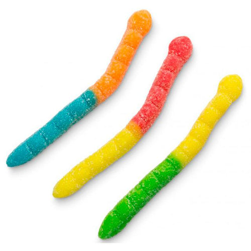 Sour Neon Bulk Gummy Worms (18 lbs)
