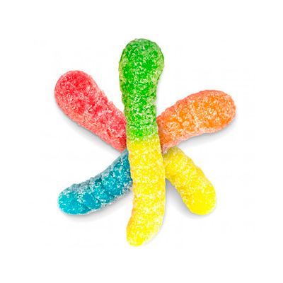 Sour Mini Neon Bulk Gummy Worms (18 lbs)