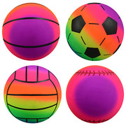 Sports 6 inch Rainbow Inflatable Vinyl Balls (100 ct)