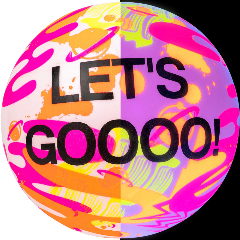 6 Inch Neon Space Balls w/LET'S GOOOO! Logo (3 Colors) (100 pct)