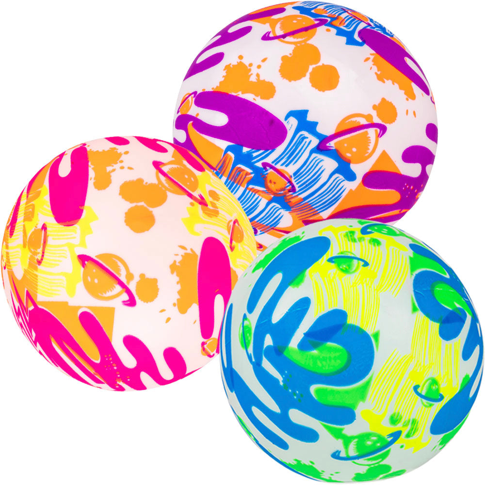 Inflatable 6in Neon Space Balls (100 ct)