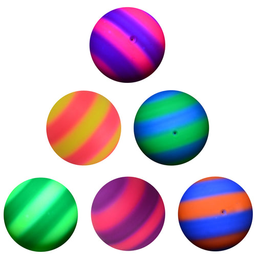 6in Inflatable Two-Color Rainbow Ball Collection Bulk (100 ct)