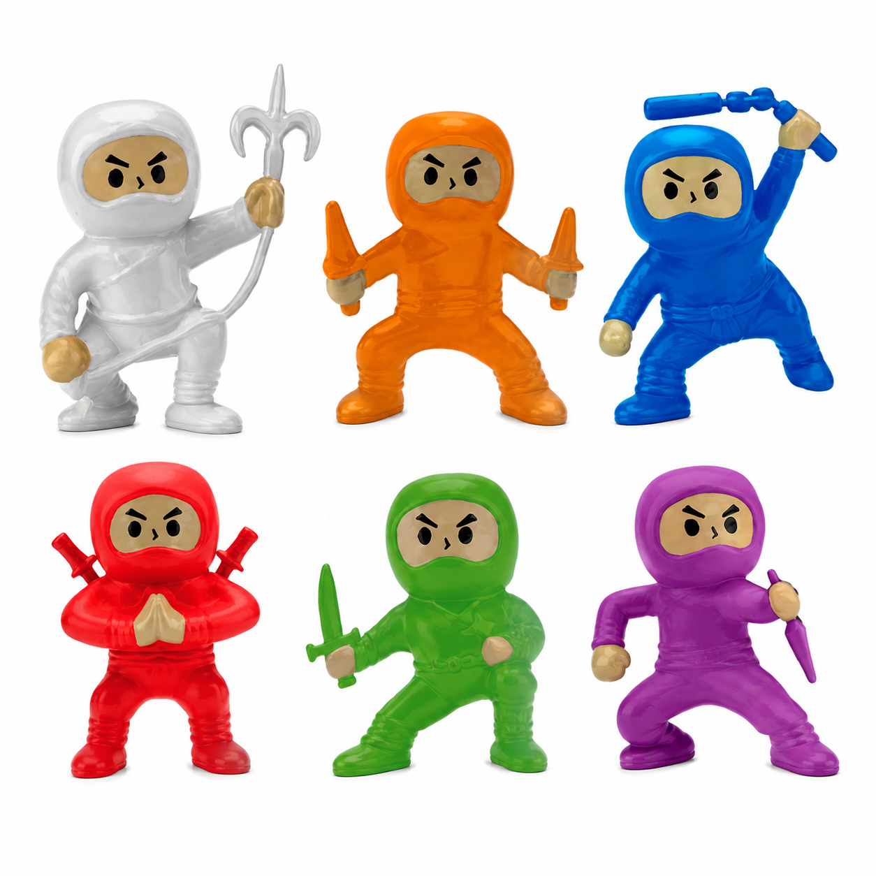 Ninja Fighters Figurines Bulk Vending Toys 1-Inch