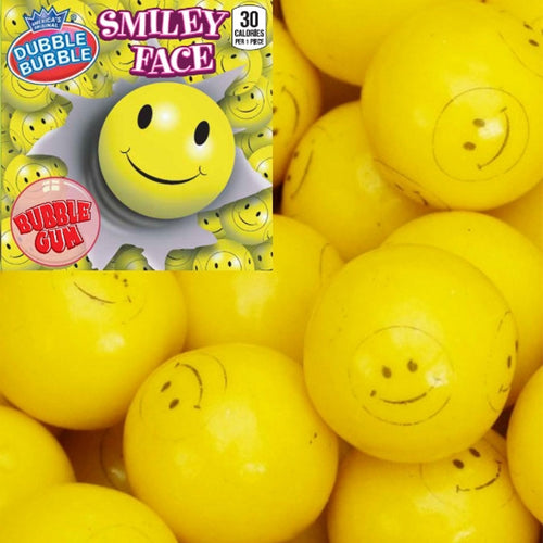 Dubble Bubble Smiley Face Gumballs, 1-inch (850 ct)