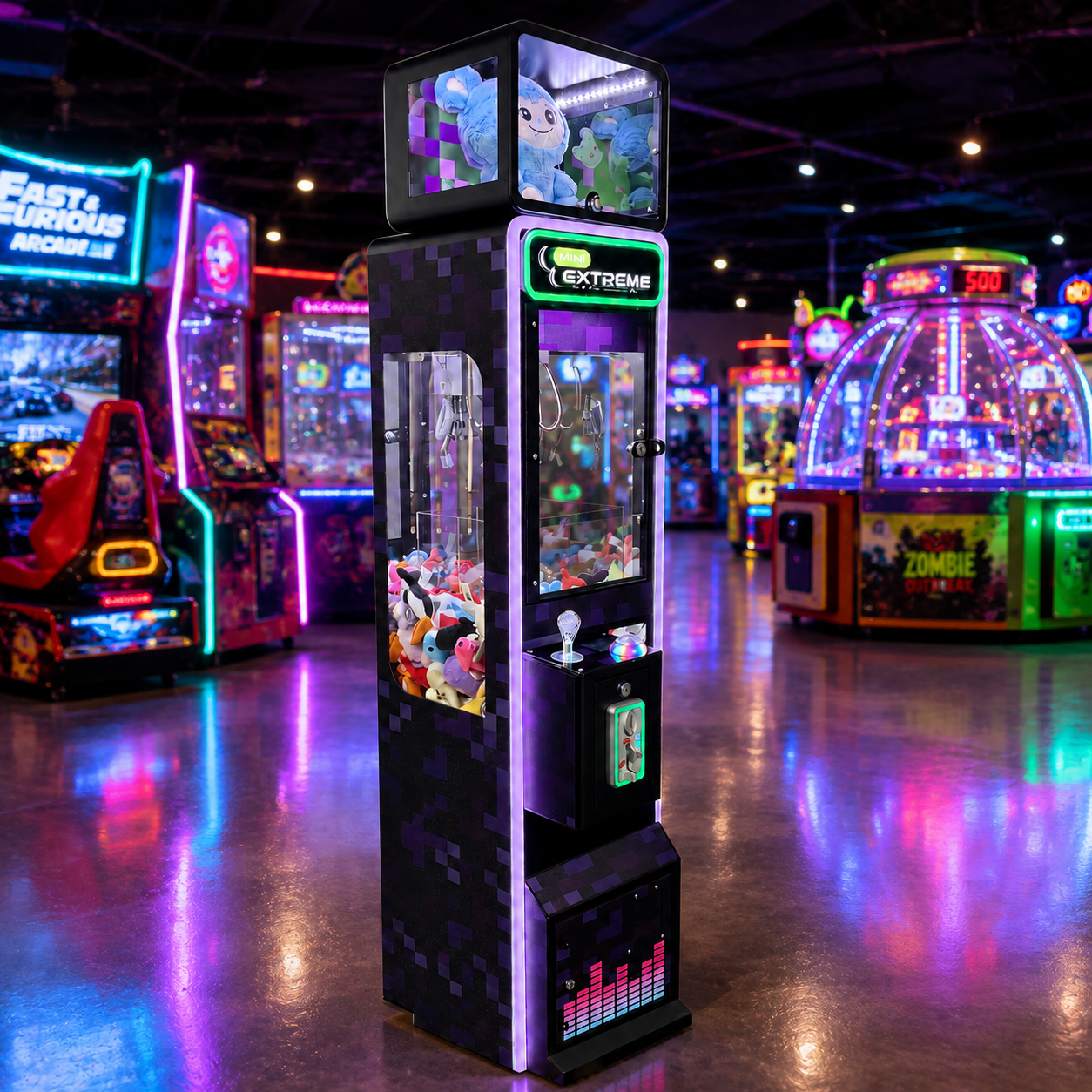 8 Bit Black Mini EXTREME - Super Mini Extreme Claw Machine