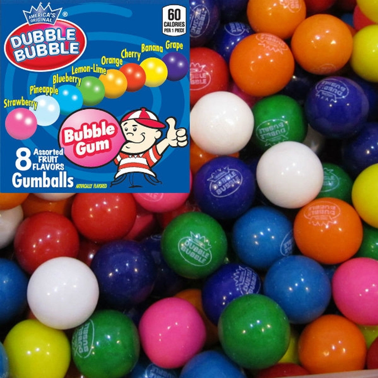 Assorted Dubble Bubble Logo Gumballs (1.2 inch) 475 ct
