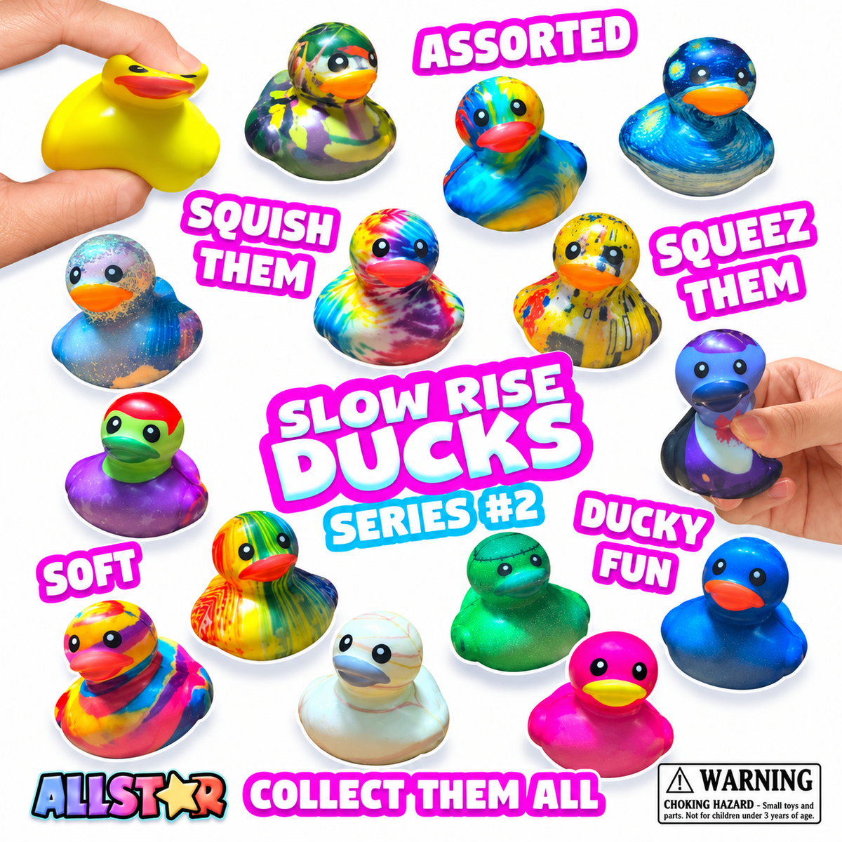 Slow Rise Ducks Vending Capsules (2-inch) 250 ct