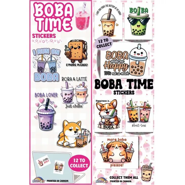 Boba Time Stickers (300 ct)