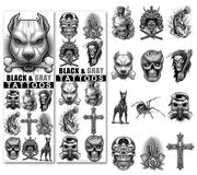 General Black & Gray Temporary Vending Tattoos (300 ct)
