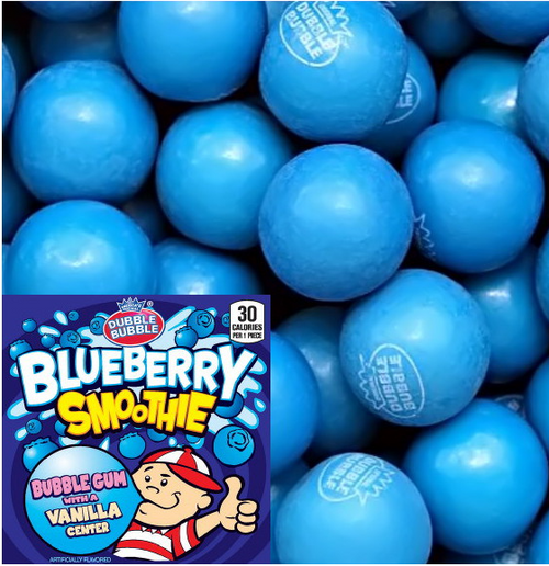 Dubble Bubble Blueberry Smoothie Gumballs, 1-inch (850 ct)