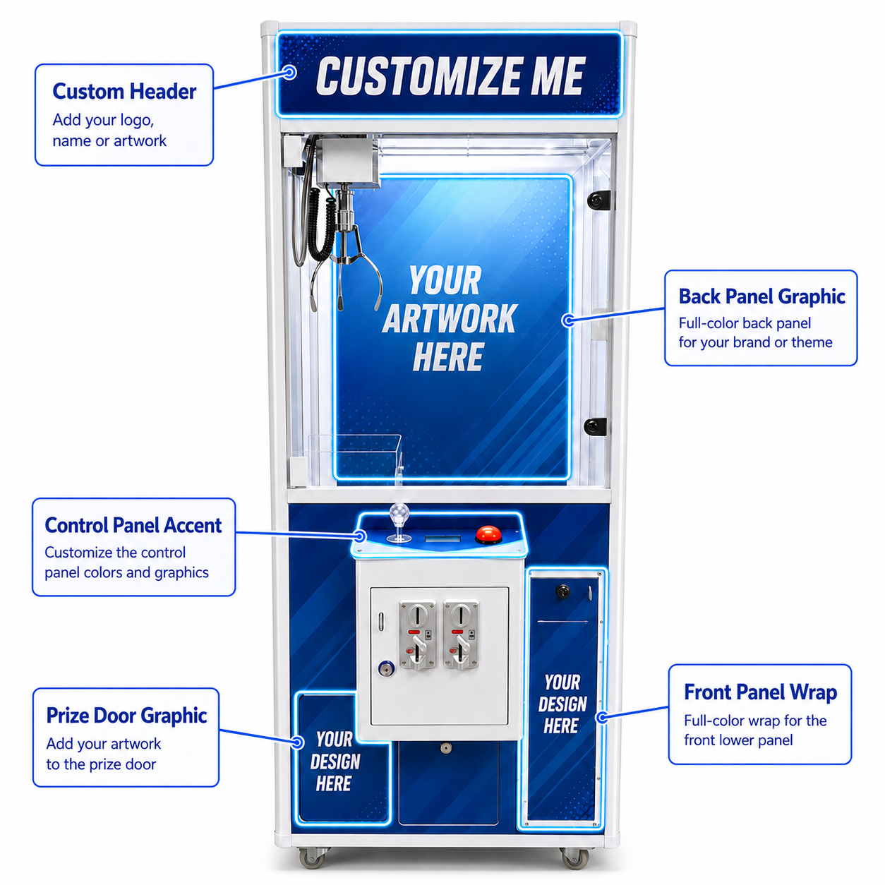 Custom Logo 31-Inch Claw Machine