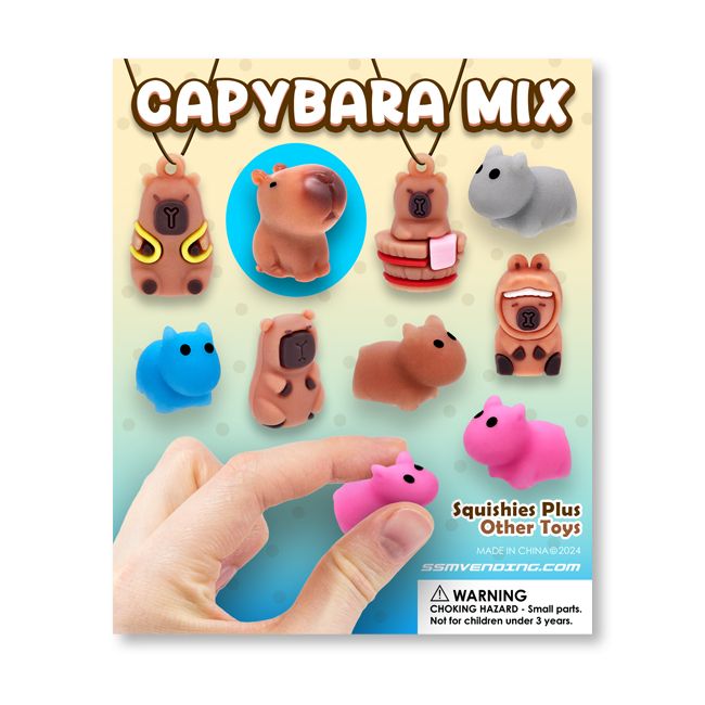 Capybara Mix Vending Toys (1-inch) 250 ct