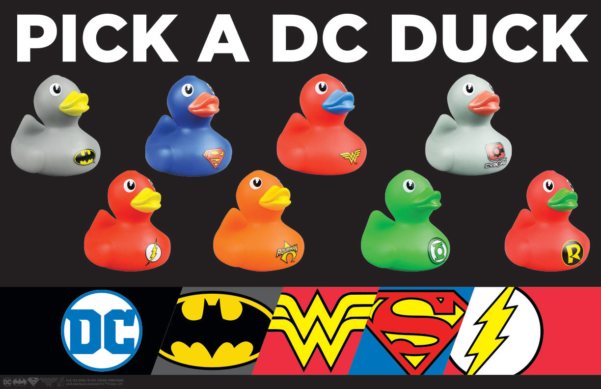 DC Comic Rubber Ducks 2-inch Licensed (50 pcs)