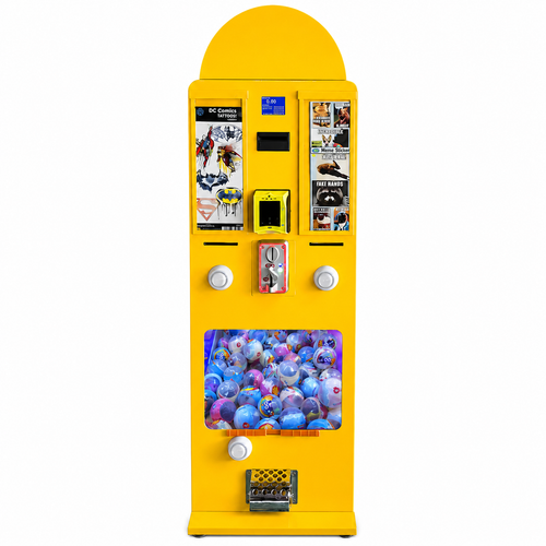 Electronic Sticker/Tattoo and Capsule Vending Machine (Yellow)